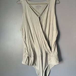 Torrid Super Soft Cream Wrap Bodysuit